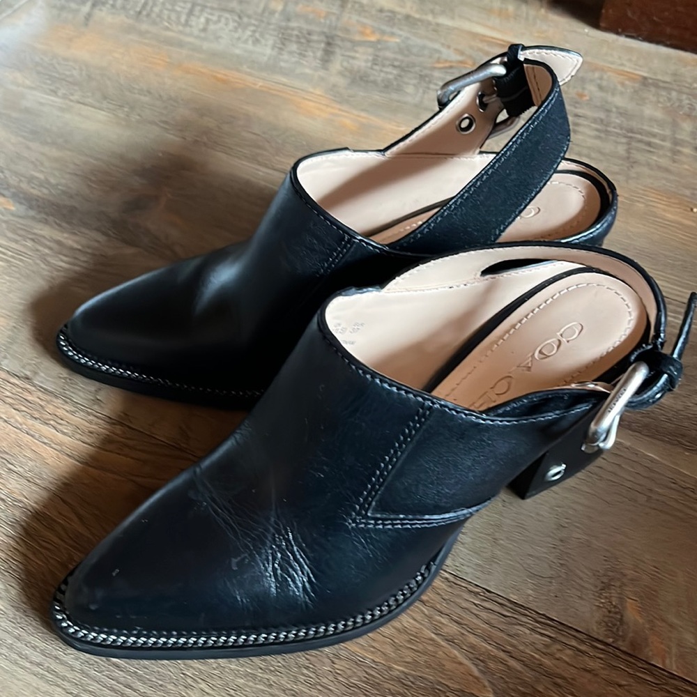 Like New Coach Black Mules size 6.5